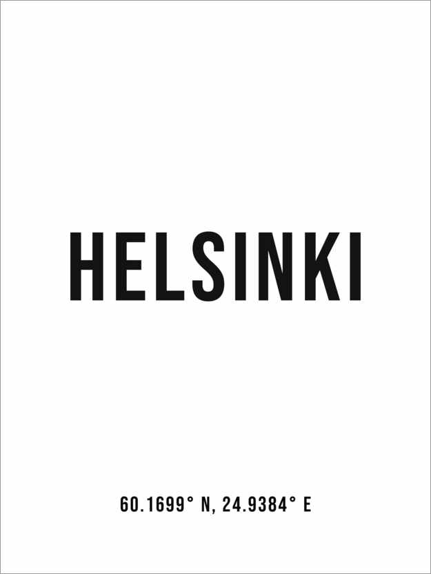 Poster Coordonnées de Helsinki