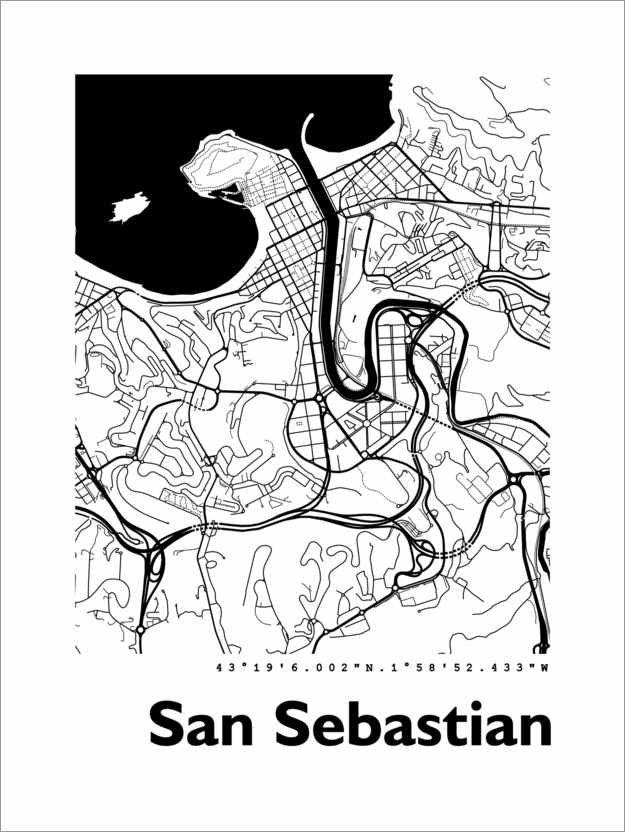 Poster Plan de Saint-Sébastien (anglais)