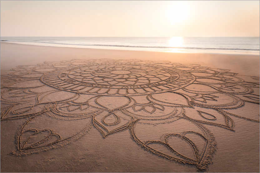 Poster Mandala sur la plage
