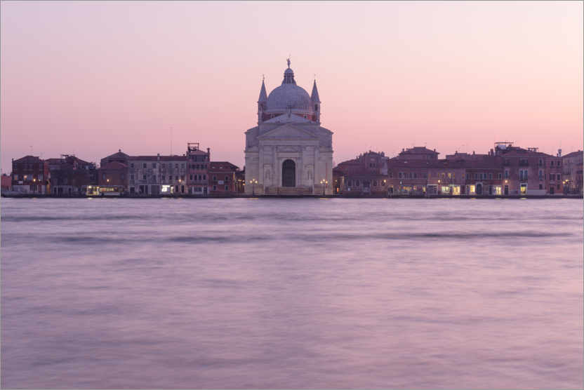 Poster Église du Redentore au coucher du soleil, Venise