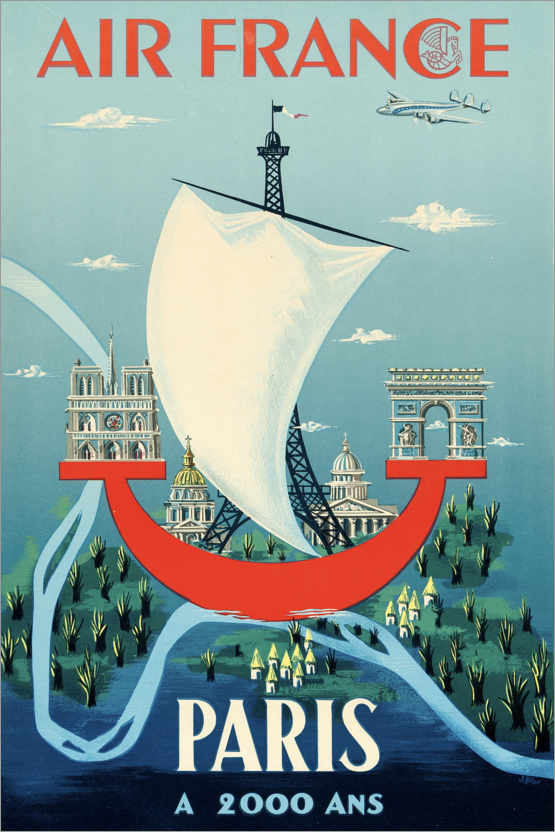 Poster 2000 ans à Paris, Air France