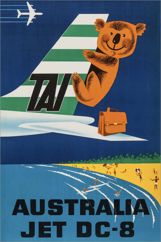 Poster Australia Jet DC-8