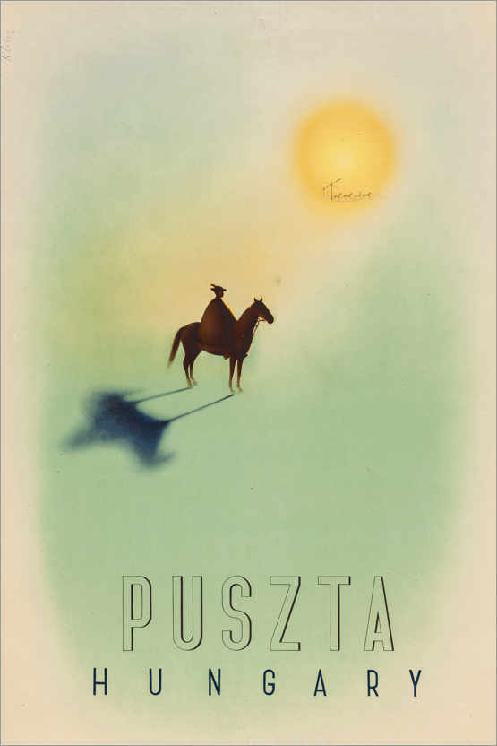 Poster Puszta en Hongrie (anglais)