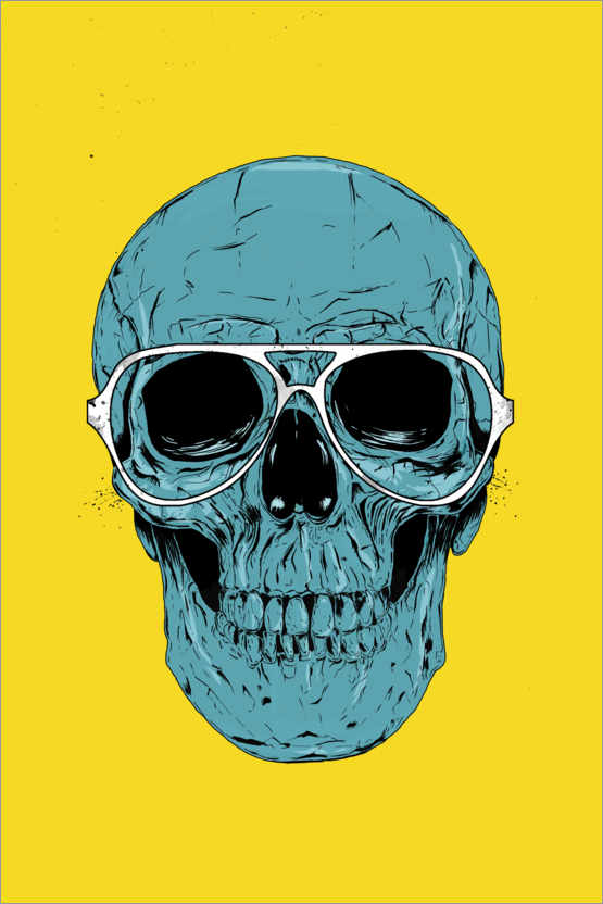 Poster Crâne bleu