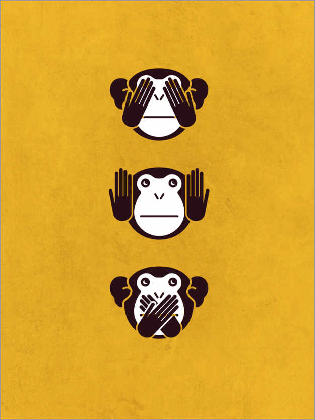 Poster Les trois singes