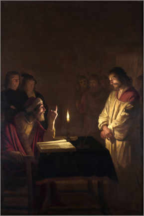 Poster  Le Christ devant le Grand Prêtre - Gerard van Honthorst