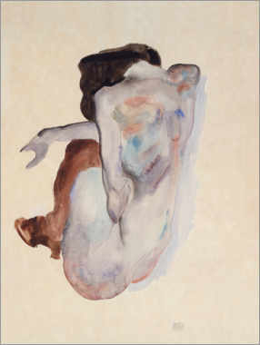 Poster  Femme accroupie - Egon Schiele