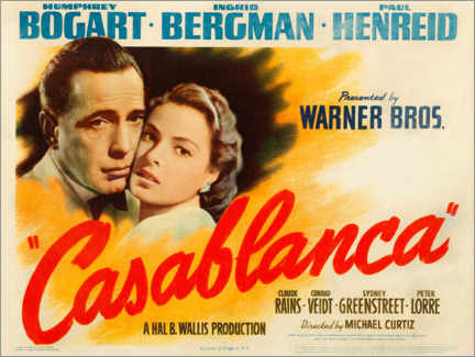 Poster  Casablanca (anglais) - Vintage Entertainment Collection