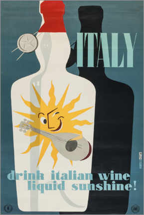 Tableau sur toile  Vin italien - Vintage Travel Collection