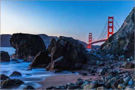 Tableau en plexi-alu  Pont du Golden Gate à San Francisco en Californie - Mike Centioli