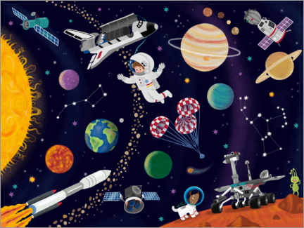 Tableau sur toile  Aventure spatiale - Noopur Thakur