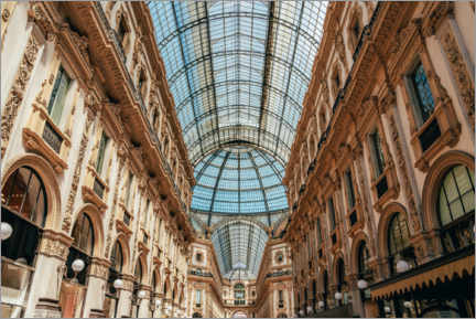 Poster Galleria Vittorio Emanuele II à Milan, Italie