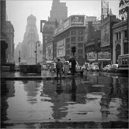 Poster  Times Square un jour de pluie, 1943 - Christian Müringer
