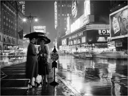 Poster  Deux femmes sous des parapluies à New York