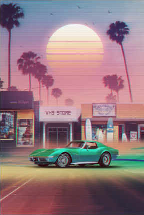 Poster  Synthwave Sunset Drive - Denny Busyet