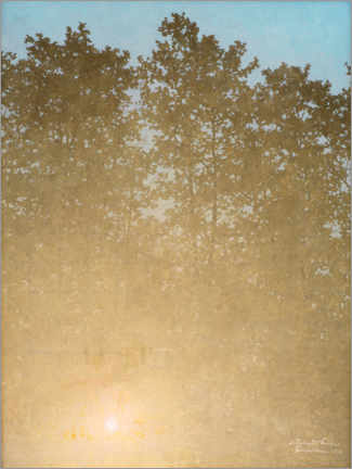 Poster  Coucher de soleil à Fontainebleau - Valdemar  Schønheyder Møller