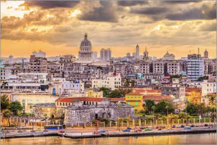 Tableau en PVC  Skyline de la Havane