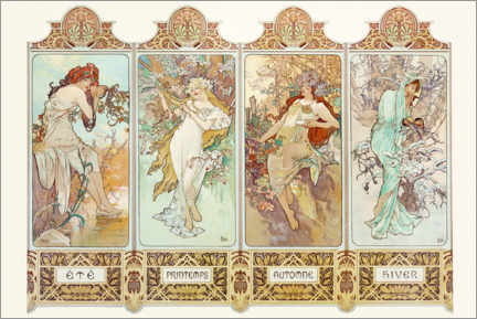 Poster  Les quatre saisons I - Alfons Mucha