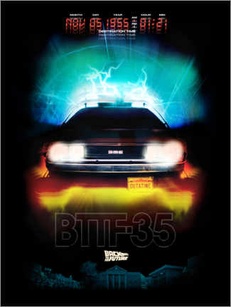 Poster  DeLorean, voyage de nuit