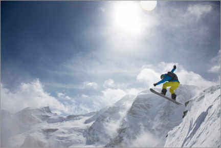 Poster  Snowboarder dans le saut - Karsten Koch