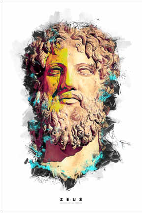 Tableau en aluminium  Zeus - dieux de l'Olympe - Michael Tarassow