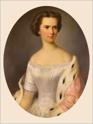 Poster  Portrait de la jeune impératrice Elisabeth en manteau d'hermine
