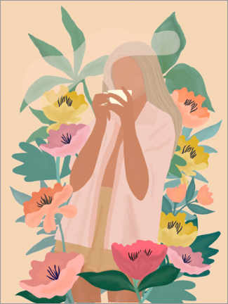 Poster  Coffee among the flowers II - Elisandra Sevenstar