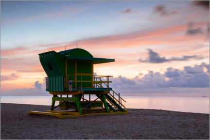Poster Lever du soleil à Miami Beach