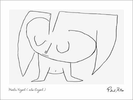 Poster  Angel - based on Klee - Paul Klee