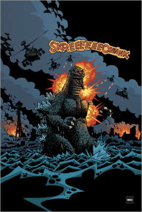 Poster  Godzilla - Sea battle