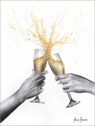 Poster  Celebrate with champagne - Ashvin Harrison