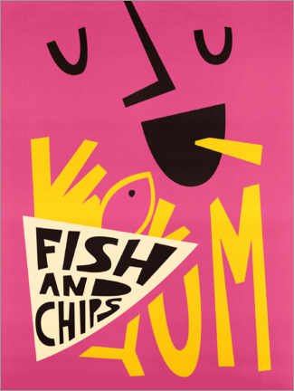 Poster  Yum Fish and Chips - Fox &amp; Velvet