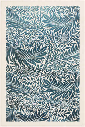 Poster  Larkspur, blue - William Morris
