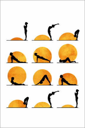 Tableau sur toile  Yoga Sun - KUBISTIKA
