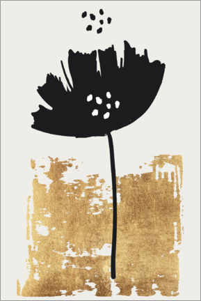 Tableau sur toile  Black Poppy - KUBISTIKA