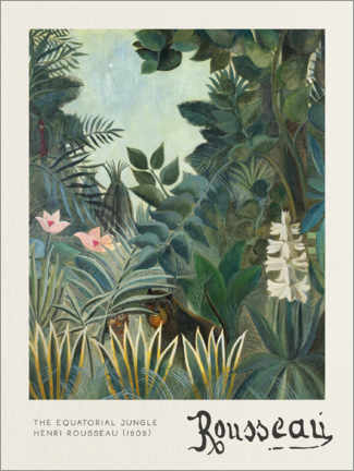 Poster  The Equatorial Jungle (La Jungle équatoriale) - Henri Rousseau