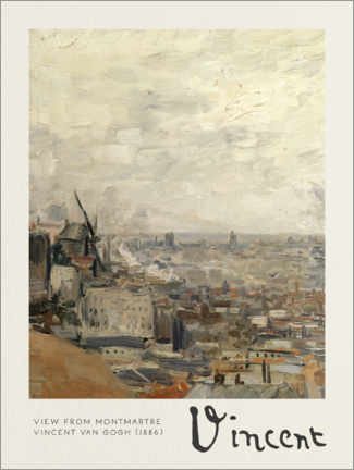 Tableau en verre acrylique  View from Montmartre - Vincent van Gogh