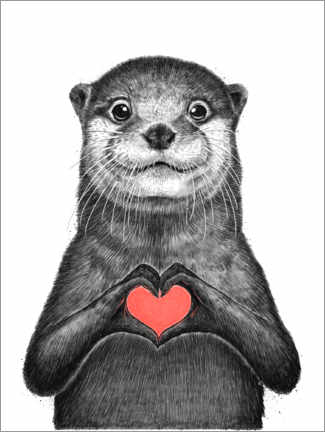 Poster  Sea otter with love - Nikita Korenkov