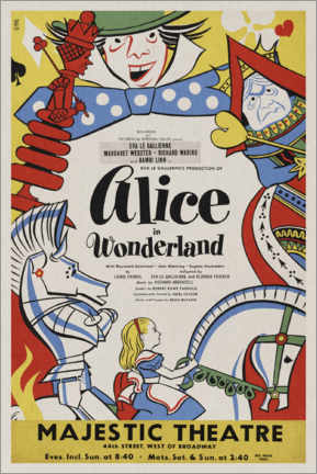 Poster  Alice in Wonderland, 1947 Vintage Theatre