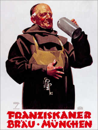 Poster  Franziskaner Bräu - Ludwig Hohlwein