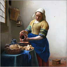 Tableau en plexi-alu  La Laitière - Jan Vermeer