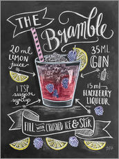 Sticker mural  Recette du Bramble Cocktail (anglais) - Lily &amp; Val