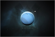 Tableau en plexi-alu  Système solaire, Neptune (anglais) - Tobias Roetsch