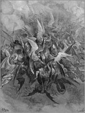 Tableau en plexi-alu  La guerre dans les cieux - Gustave Doré