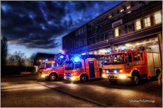Tableau en plexi-alu  Camions de pompiers allemands - Markus Will
