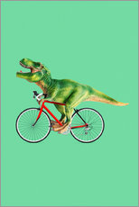 Sticker mural  Tyrannosaurus rex à vélo - Jonas Loose