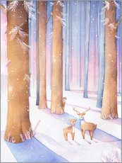 Sticker mural  Petit cerf dans la forêt - Rebecca Richards