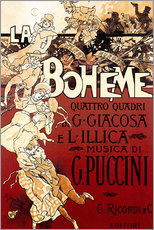 Tableau en plexi-alu  La Bohème de Puccini - Adolfo Hohenstein