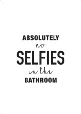 Poster No selfies in the bathroom