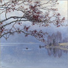 Poster  Ambiance d'automne au bord du lac - Gustaf Edolf Fjæstad